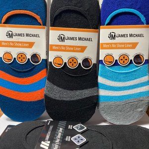 James Michael No Show Liner Socks